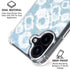Blue Tie Dye iPhone 17 Clear Case