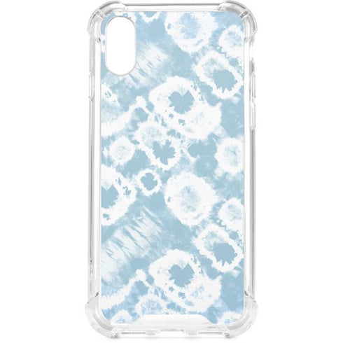 Blue Tie Dye iPhone XS Clear Case