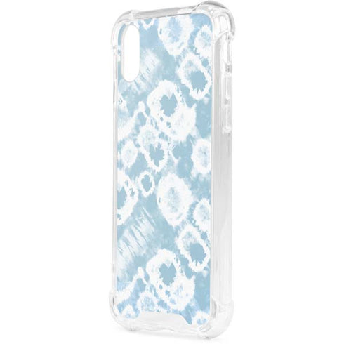 Blue Tie Dye iPhone XS Clear Case