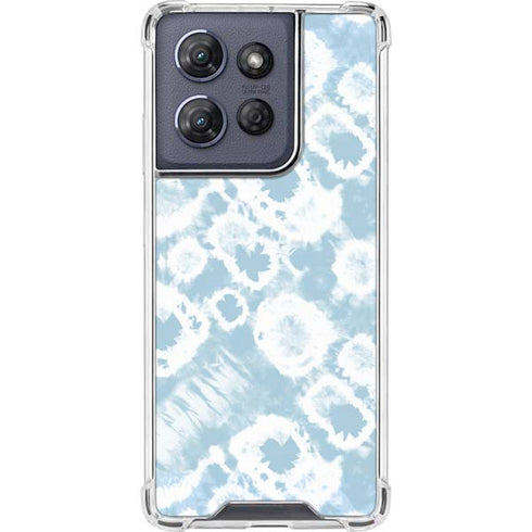 Blue Tie Dye Moto G 5G (2025) Clear Case