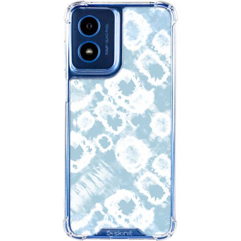 Blue Tie Dye Moto G Play 4G (2024) Clear Case