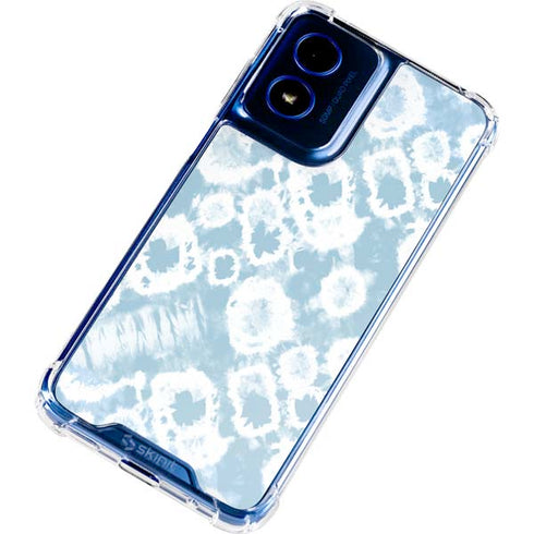 Blue Tie Dye Moto G Play 4G (2024) Clear Case