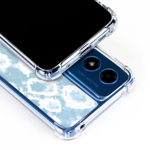Blue Tie Dye Moto G Play 4G (2024) Clear Case