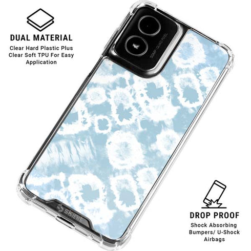 Blue Tie Dye Moto G Power 5G (2024) Clear Case
