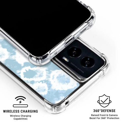 Blue Tie Dye Moto G Power 5G (2024) Clear Case
