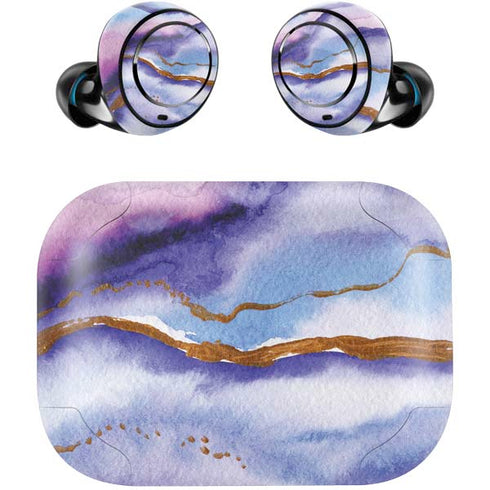 Blue Violet Watercolor Geode Amazon Echo Buds Skin