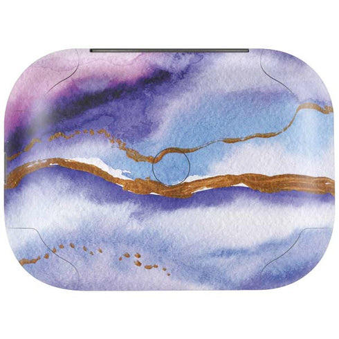 Blue Violet Watercolor Geode Amazon Echo Buds Skin