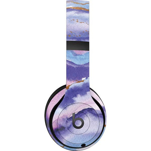 Blue Violet Watercolor Geode Beats Studio Pro Wireless Headphones Skin