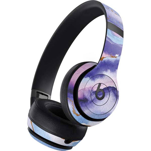 Blue Violet Watercolor Geode Beats Studio Pro Wireless Headphones Skin