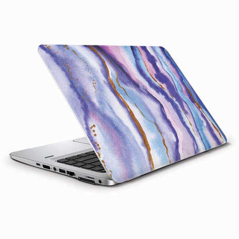 Blue Violet Watercolor Geode HP Elitebook Skin