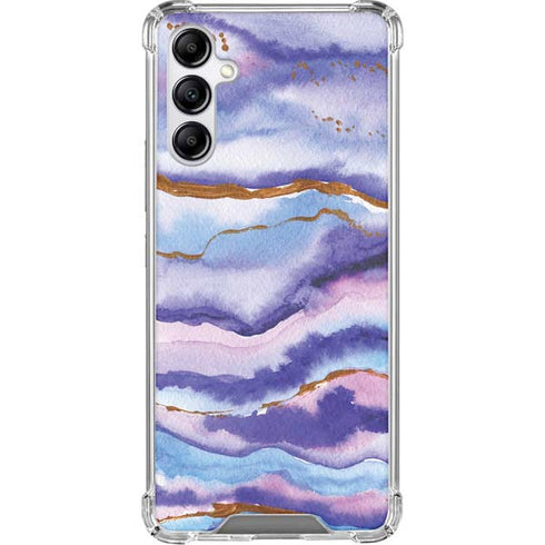 Blue Violet Watercolor Geode Gabb Phone 4 Clear Case