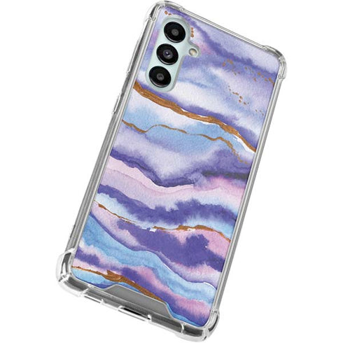 Blue Violet Watercolor Geode Galaxy A16 5G Clear Case