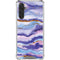 Blue Violet Watercolor Geode Galaxy A17 Clear Case