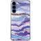 Blue Violet Watercolor Geode Galaxy A35 5G Clear Case
