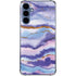 Blue Violet Watercolor Geode Galaxy A35 5G Clear Case