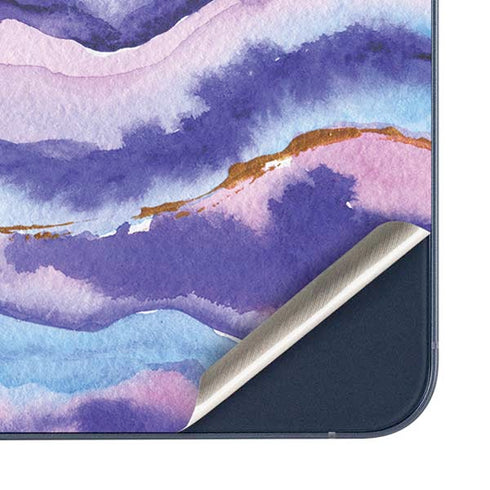 Blue Violet Watercolor Geode Galaxy A35 5G Skin