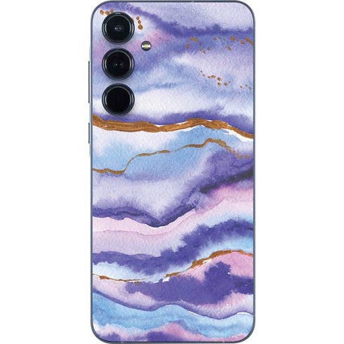 Blue Violet Watercolor Geode Galaxy A36 5G Skin