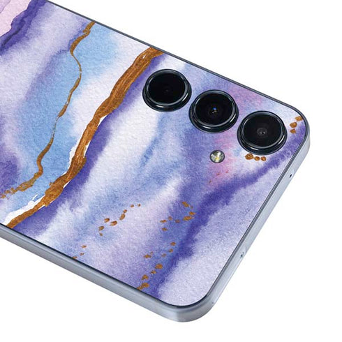 Blue Violet Watercolor Geode Galaxy A36 5G Skin