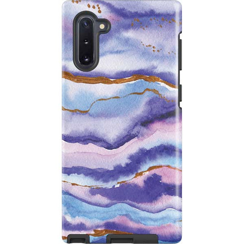 Blue Violet Watercolor Geode Galaxy Cases