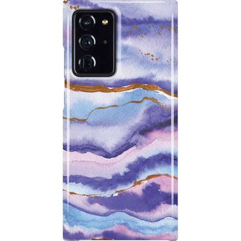 Blue Violet Watercolor Geode Galaxy Cases