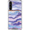 Blue Violet Watercolor Geode Galaxy S24 FE Clear Case