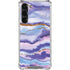 Blue Violet Watercolor Geode Galaxy S24 FE Clear Case