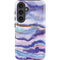 Blue Violet Watercolor Geode Galaxy S25 Impact Case