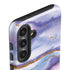Blue Violet Watercolor Geode Galaxy S25 Impact Case