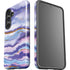 Blue Violet Watercolor Geode Galaxy S25 Impact Case