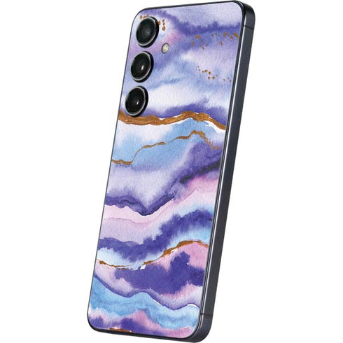Blue Violet Watercolor Geode Galaxy S25 Plus Skin