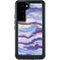 Blue Violet Watercolor Geode Galaxy S24 Plus Waterproof Case