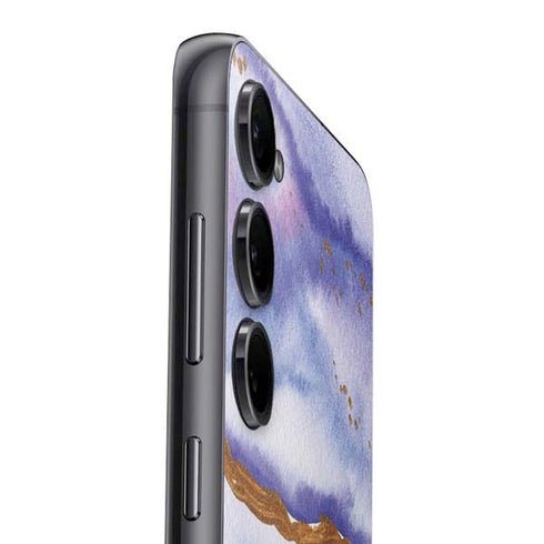 Blue Violet Watercolor Geode Galaxy S25 Skin