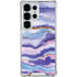 Blue Violet Watercolor Geode Galaxy S25 Ultra Clear Case
