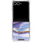 Blue Violet Watercolor Geode Galaxy Z Flip7 Clear Case