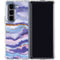 Blue Violet Watercolor Geode Galaxy Z Fold5 5G Clear Case