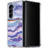 Blue Violet Watercolor Geode Galaxy Z Fold5 5G Clear Case