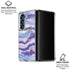 Blue Violet Watercolor Geode Galaxy Z Fold7 Clear Case
