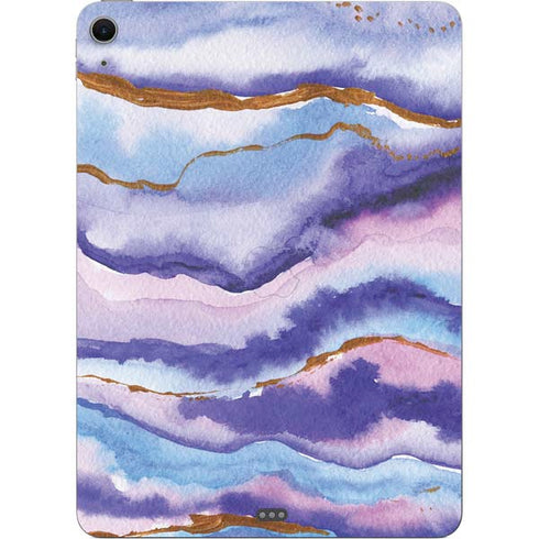 Blue Violet Watercolor Geode Apple iPad Air Skin