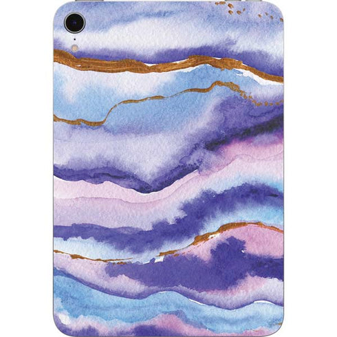 Blue Violet Watercolor Geode Apple iPad Mini Skin