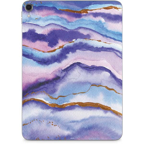 Blue Violet Watercolor Geode Apple iPad Pro Skin