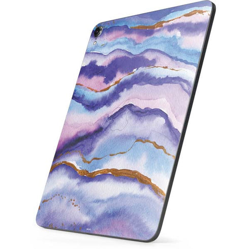 Blue Violet Watercolor Geode Apple iPad Pro Skin