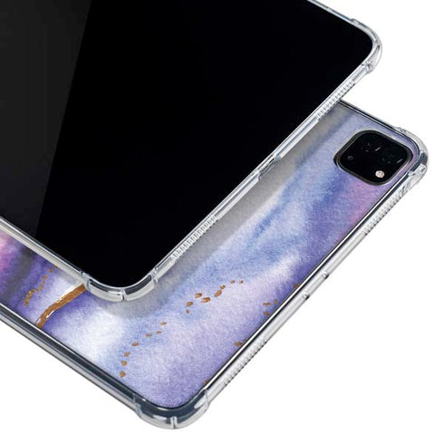 Blue Violet Watercolor Geode iPad Pro 11in (2024) Clear Case