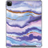 Blue Violet Watercolor Geode iPad Cases