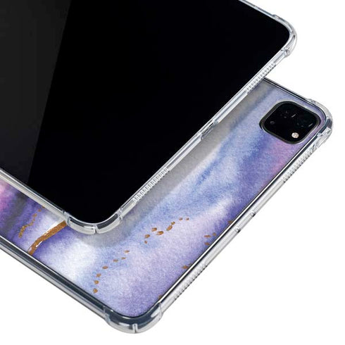 Blue Violet Watercolor Geode iPad Cases