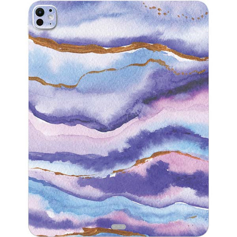 Blue Violet Watercolor Geode iPad Pro 13in M4 (2024) Skin