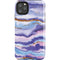 Blue Violet Watercolor Geode iPhone Cases
