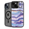 Blue Violet Watercolor Geode iPhone 13 Kickstand Case