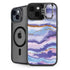 Blue Violet Watercolor Geode iPhone 13 Kickstand Case