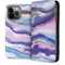 Blue Violet Watercolor Geode iPhone 13 Pro Max Folio Case