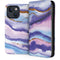 Blue Violet Watercolor Geode iPhone 14 Folio Case
